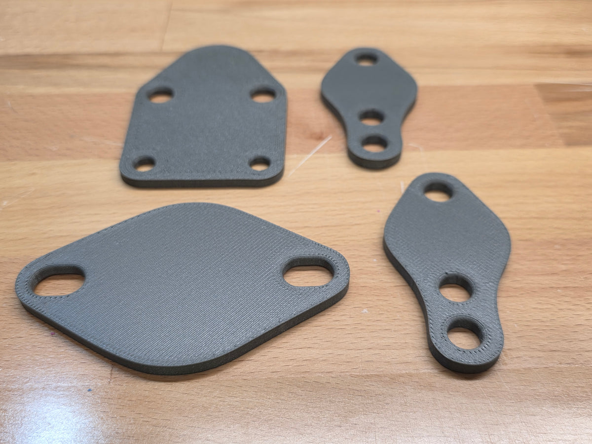 SBC Water Pump / Oil Pump / Thermostat Housing Block-Off Plates - Carbon Fiber Reinforced