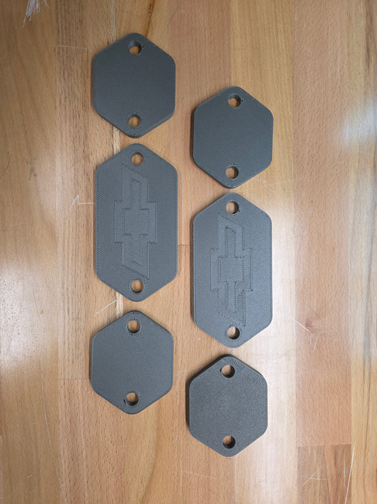 SBC Exhaust Block-Off Plates - Carbon Fiber Reinforced