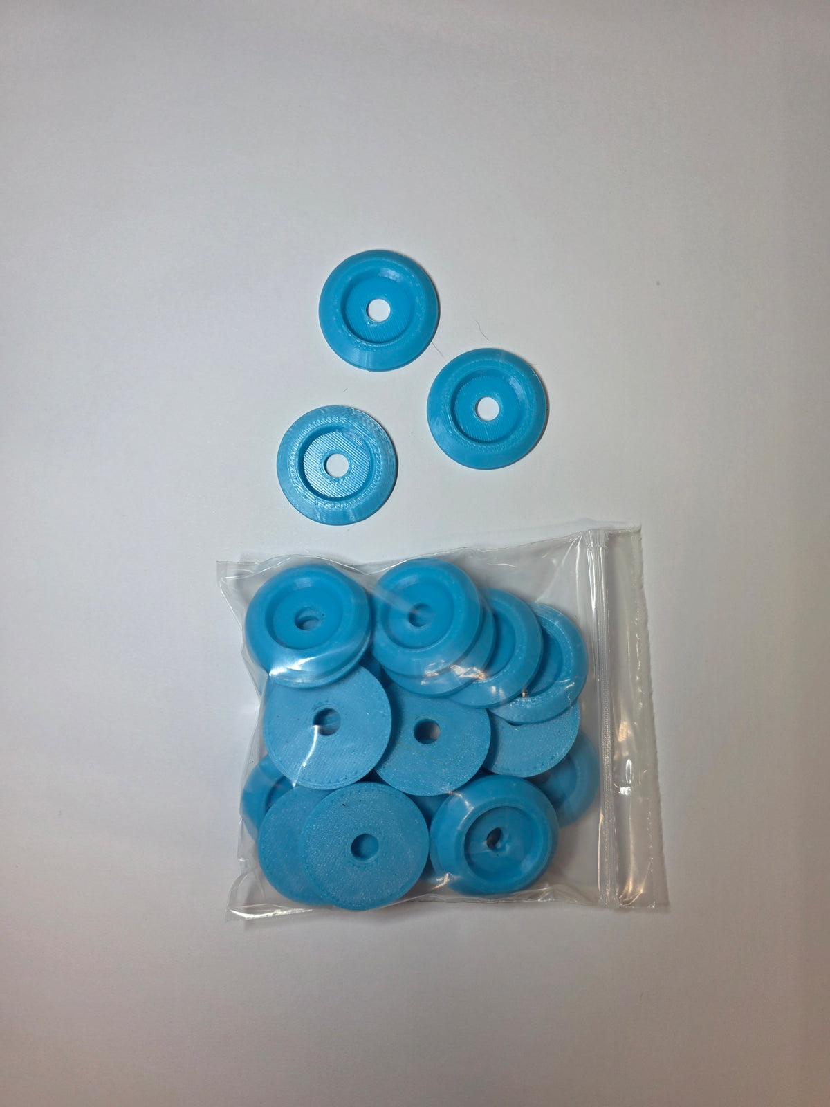 Racecar Body Bolt Washers - Sky Blue