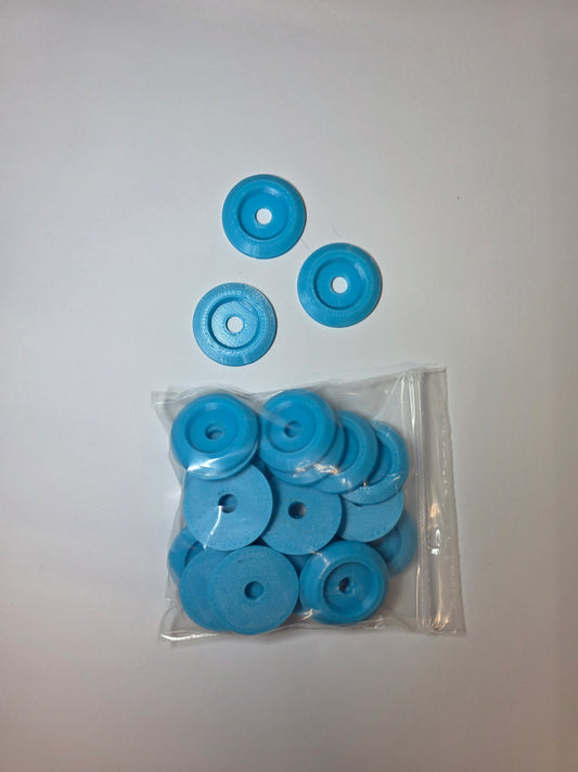 Racecar Body Bolt Washers - Sky Blue